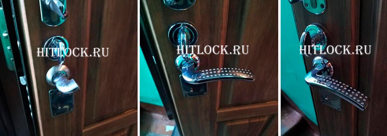 Ремонт и замена дверной ручки входной металлической двери в Москве - вызвать мастера