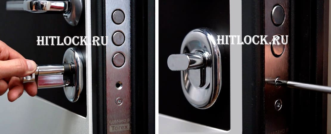 Поменять личинку входной металлической двери